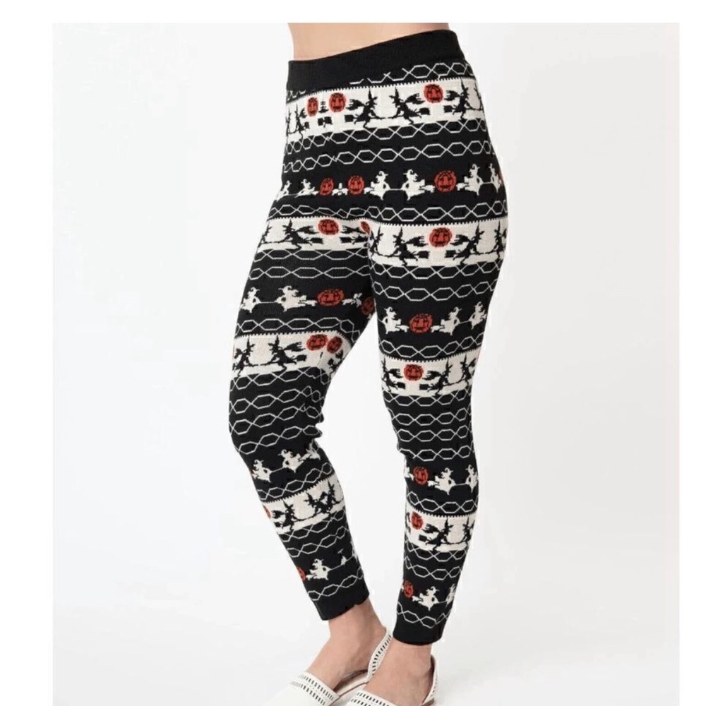 Unique Vintage | Halloween Fair Isle Sycamore
Knit Sweater Pumpkin Leggings L